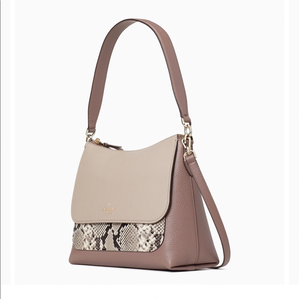 New Kate Spade Mixed Material Flap Shoulder Bag - Picture 3 of 4